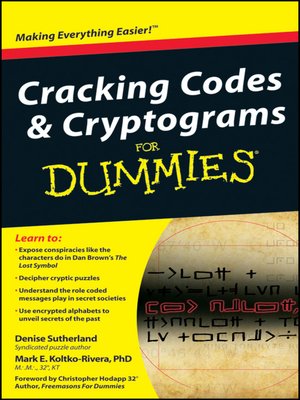cover image of Cracking Codes and Cryptograms For Dummies